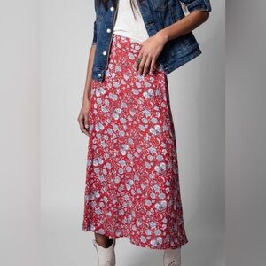 ZADIG & VOLTAIRE June floral midi skirt